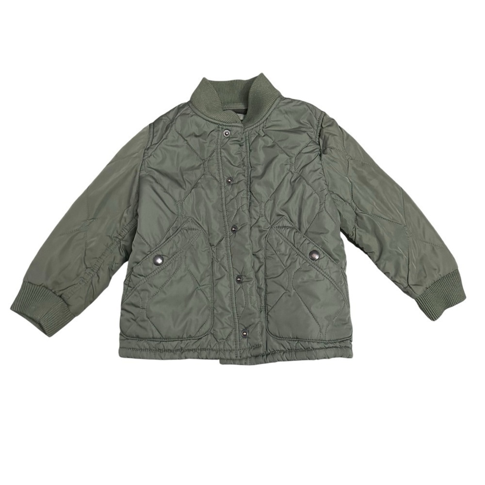 GAP Kids Green Quilted Puffer Fleece lined Jacket